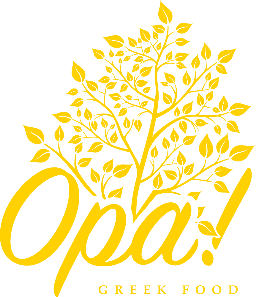 OPA! Greek Food olive tree logo
